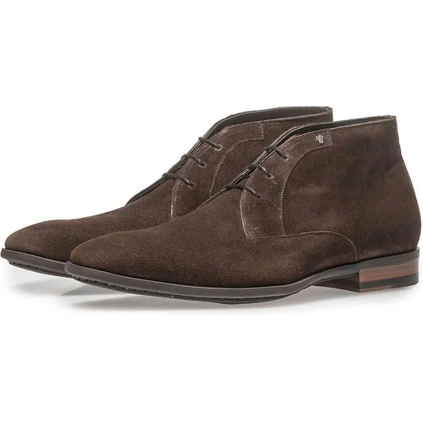 Floris Van Bommel Sella 03.01 suède enkelboots donkerbruin, foto 5