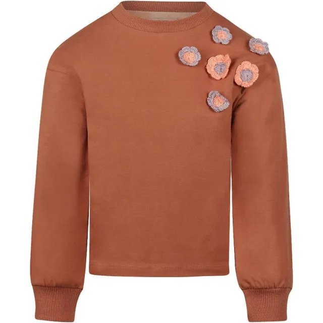 Koko Noko oversized gebloemde sweater - bruin, foto 2