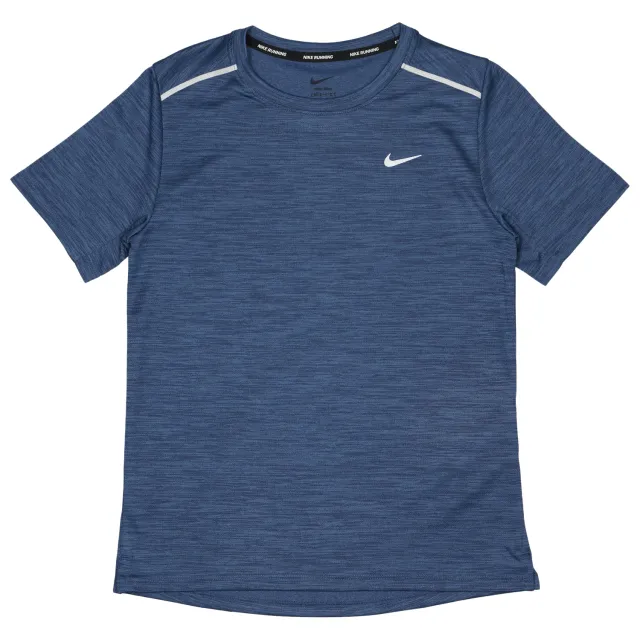 Nike Miler T-shirts Kinder - Blauw - 137 CM - Poly Jersey Donkerblauw