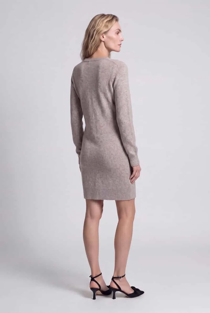 Vero Moda DOFFY tricotjurk zand, foto 5