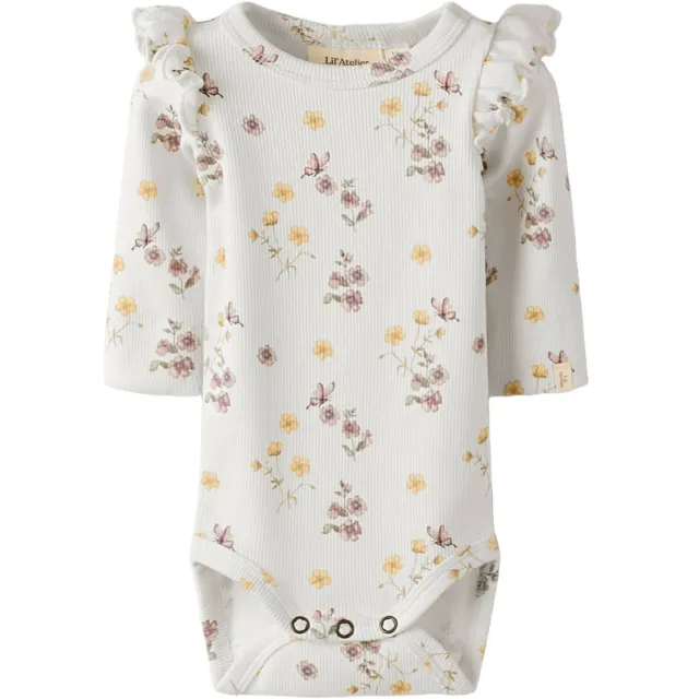 Lil' Atelier Nbfgavo Eko babyromper beige Beige/roze