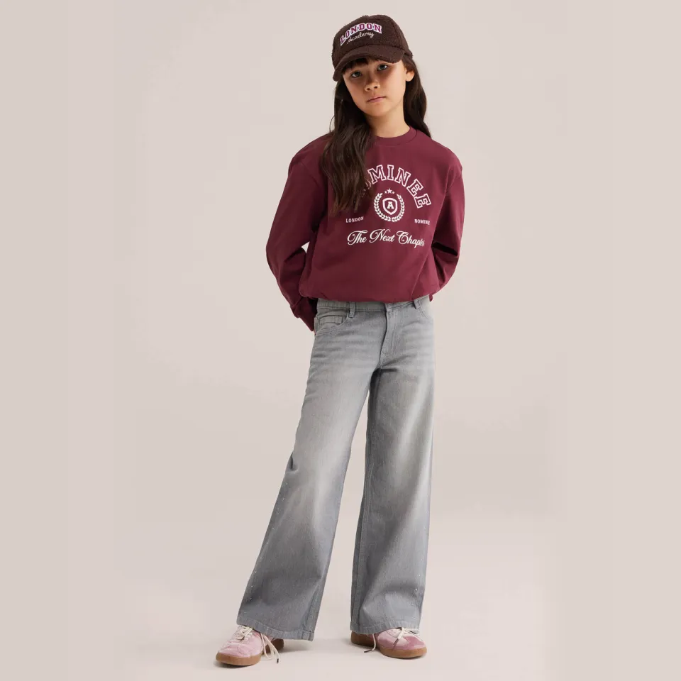WE Fashion sweater met backprint - donkerrood, foto 3