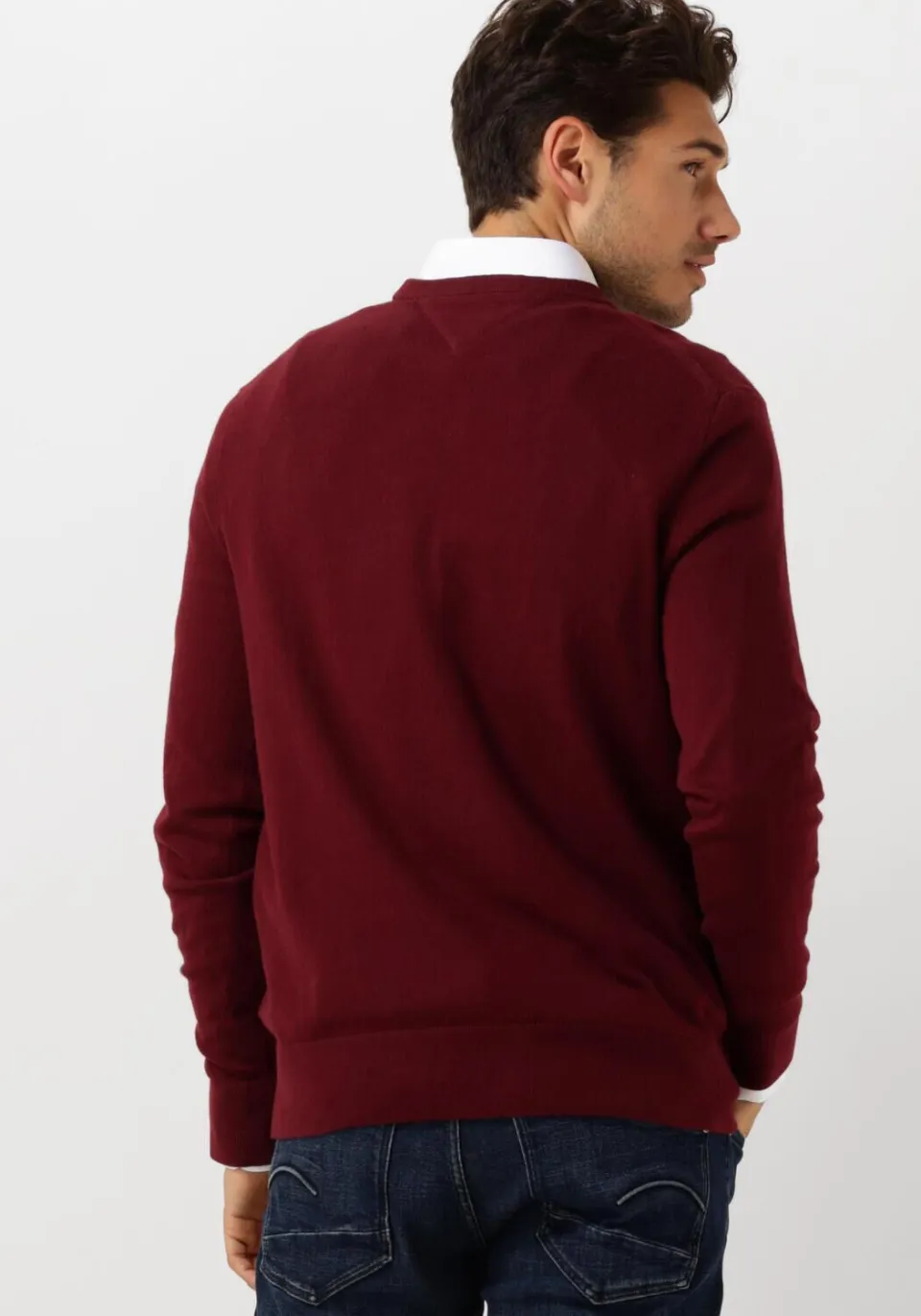 Tommy Hilfiger Heren Truien & Vesten Pima Org Ctn Cashmere Crew Neck - Bordeaux, foto 3
