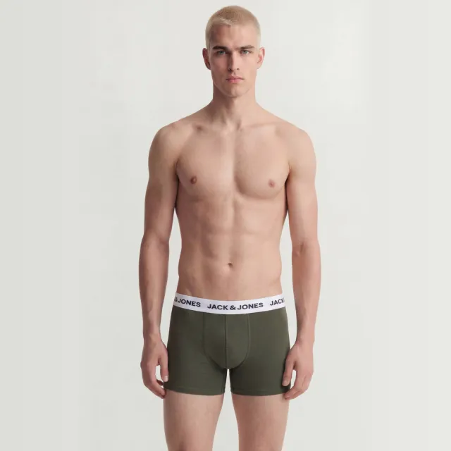 Jack & Jones boxershorts (set van 3) olijfgroen/rood/blauw