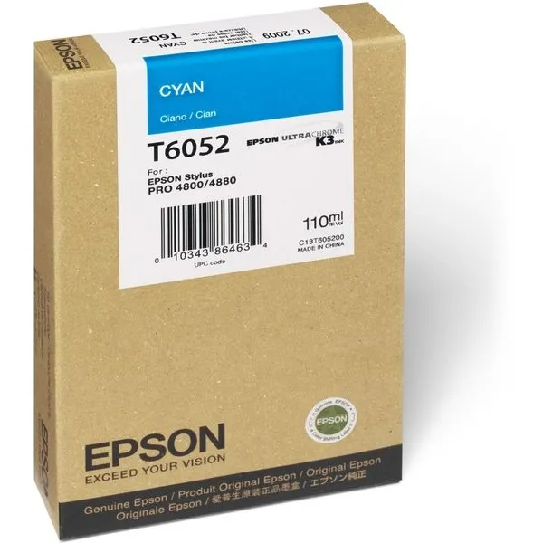 Epson T6052 (C13T605200) Inktcartridge Cyaan