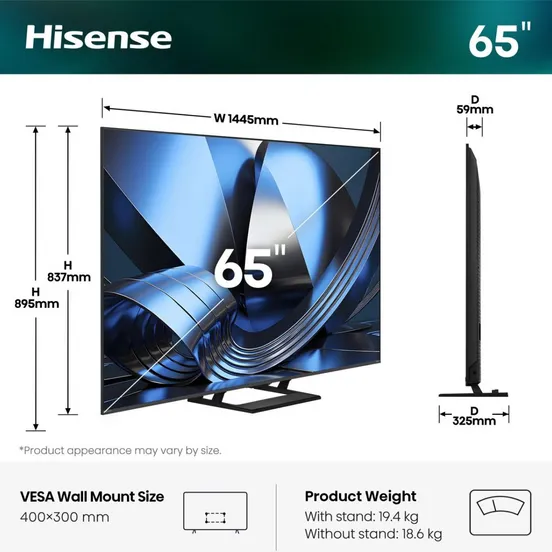 Hisense 65U79SE miniled-tv zwart, foto 5