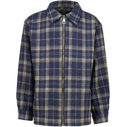 Raizzed geruit overshirt - blauw Overhemd Jongens Polyester Klassieke kraag