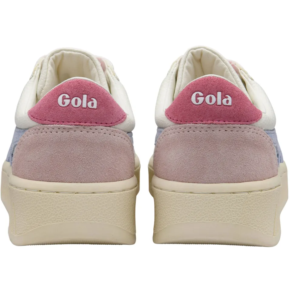 Gola Grandslam Trident leren sneakers wit/lichtblauw, foto 2