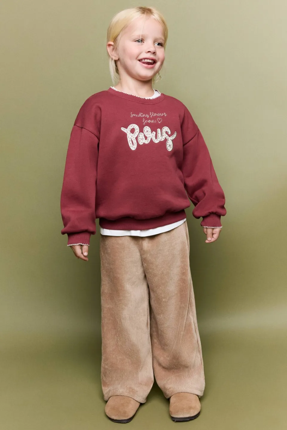 Mango Kids sweater met tekst - rood, foto 4