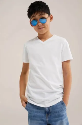 WE Fashion WE Fundamentals basic T-shirt wit, foto 2