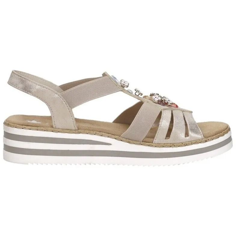 Rieker slingback pump goudkleur