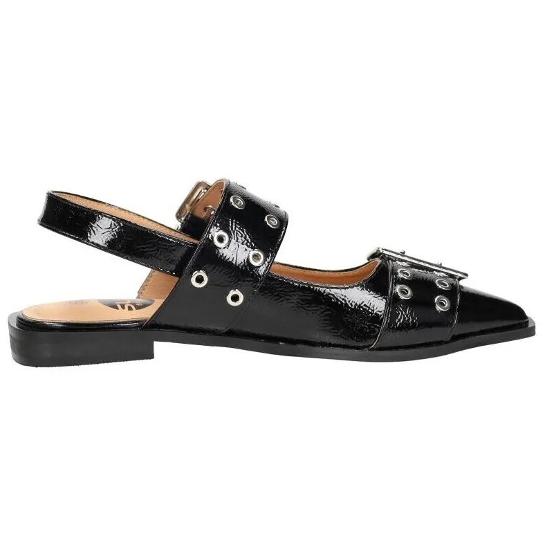 Sub55 Slingbacks ballerina zwart lak