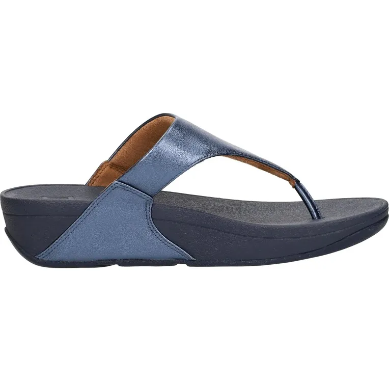 FitFlop Lulu Leather Toe-post blauw, foto 5