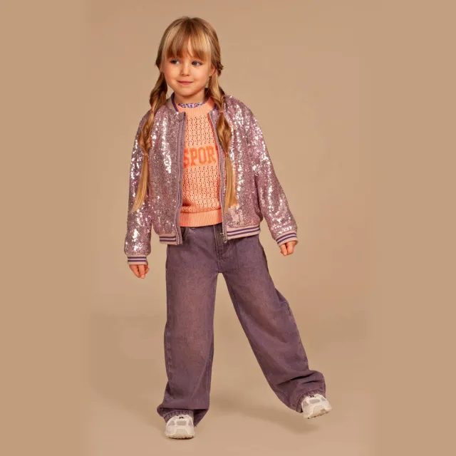 Stains&Stories jas met pailletten lila