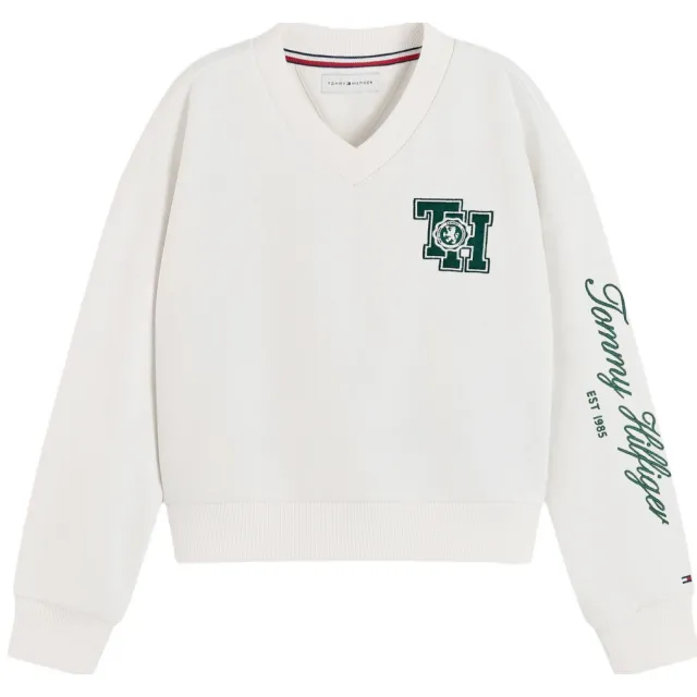 Tommy Hilfiger sweater met tekst - offwhite