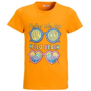 Orange Stars T-shirt met printopdruk oranje
