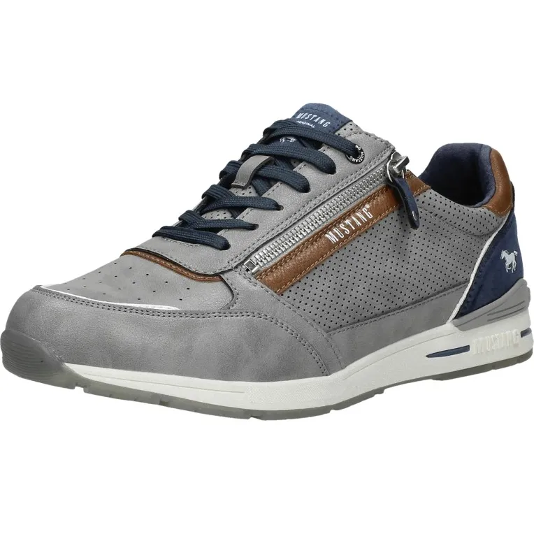Mustang 4154316 lage sneaker grijs, foto 3