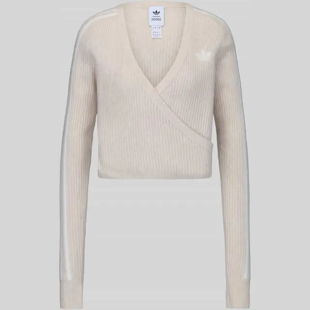 Adidas Pullover met wikkellook model: 'Jennie' Beige