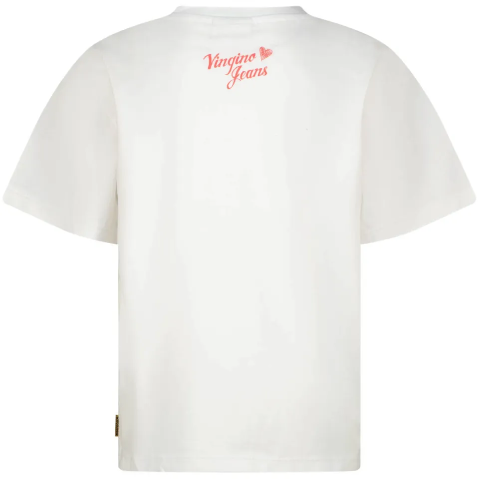 Vingino T-shirt wit met tekstprint, foto 4