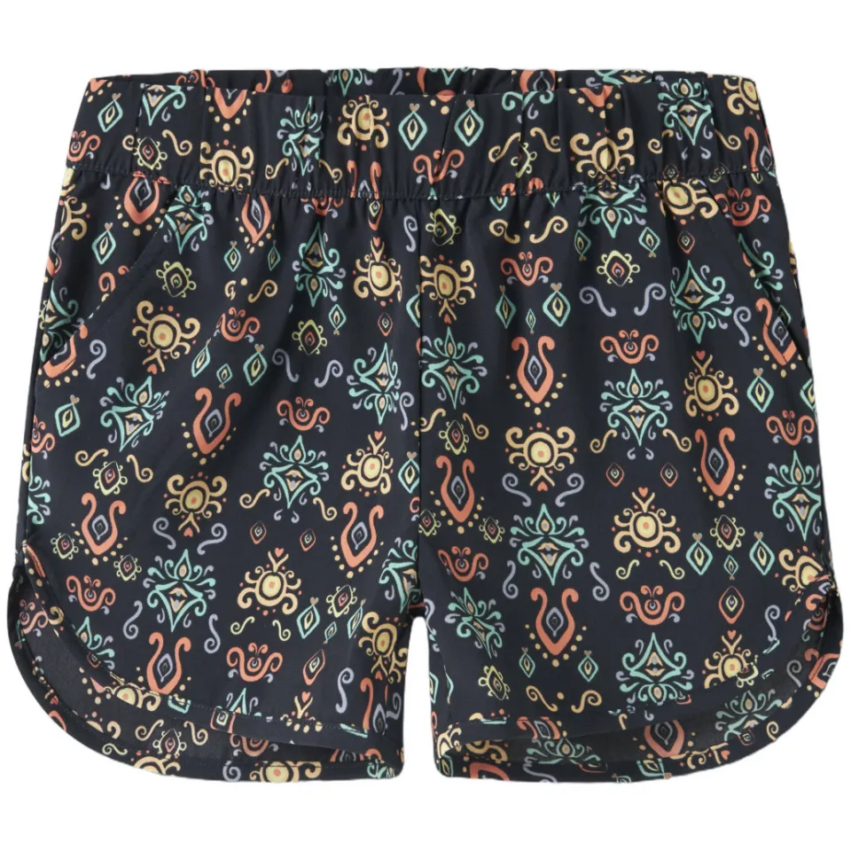 NAME IT NKFVINAYA korte broek met bloemenprint donkerblauw Donkerblauw/multicolor
