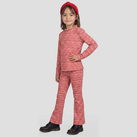 Orange Stars flared broek met print oudroze, foto 2