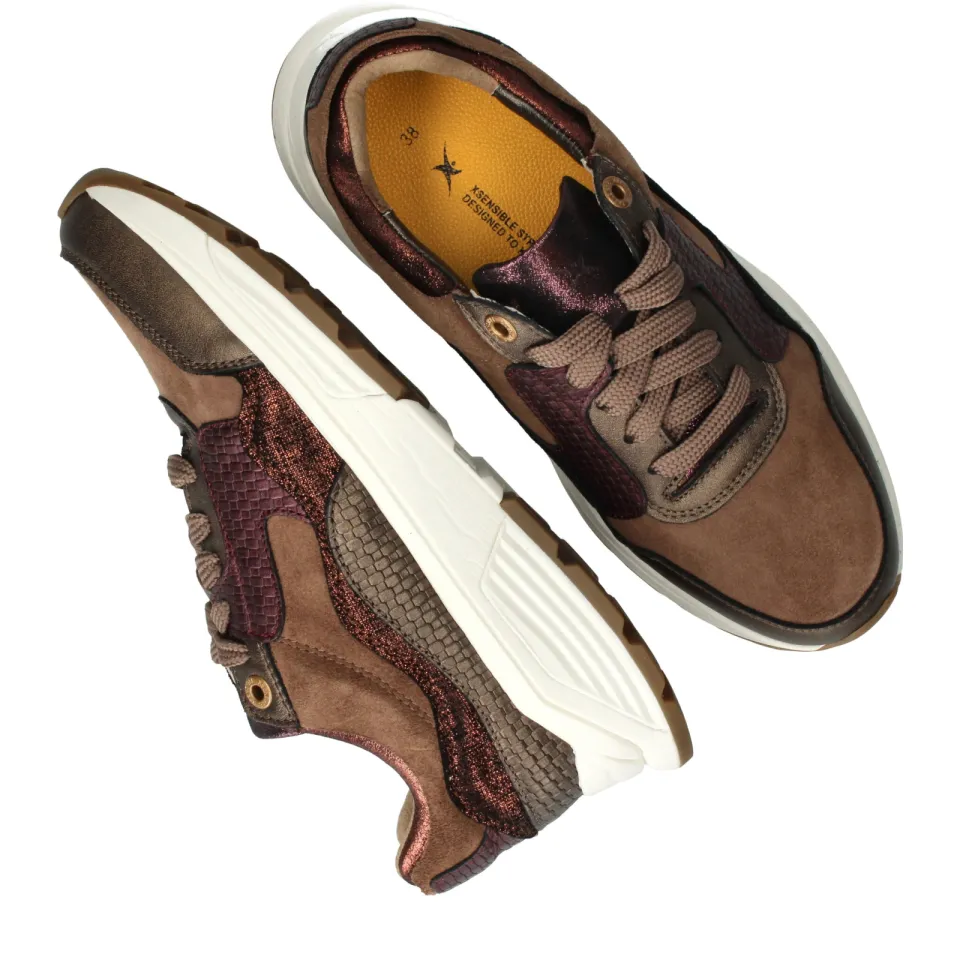 Xsensible Golden Gate sneaker bruin, foto 4