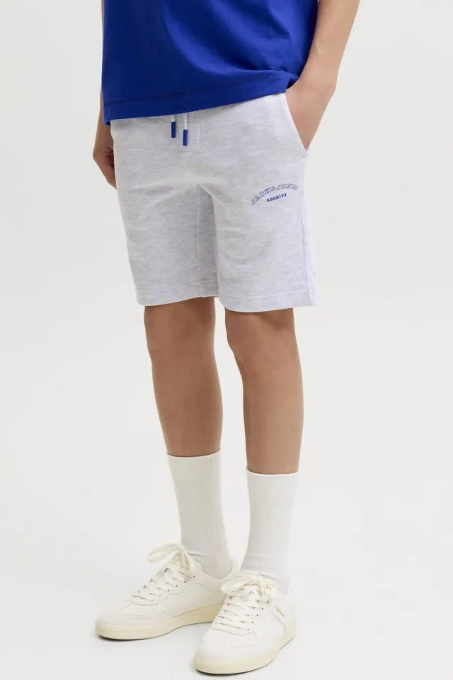 Jack & Jones JUNIOR regular sweatshort wit melange, foto 5
