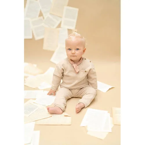 A Tiny Story katoenen babybroek beige, foto 3