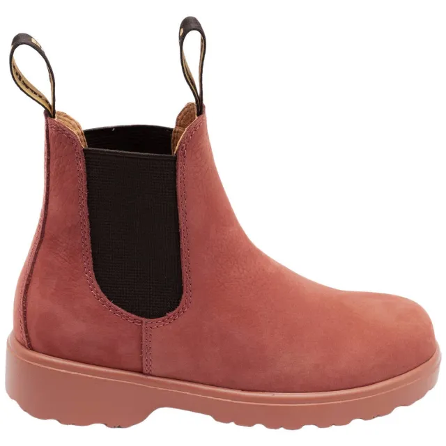 Bisgaard leren enkelboots met profielzool - donker oranje