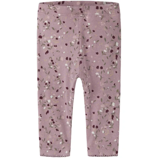 NAME IT BABY gebloemde legging lila