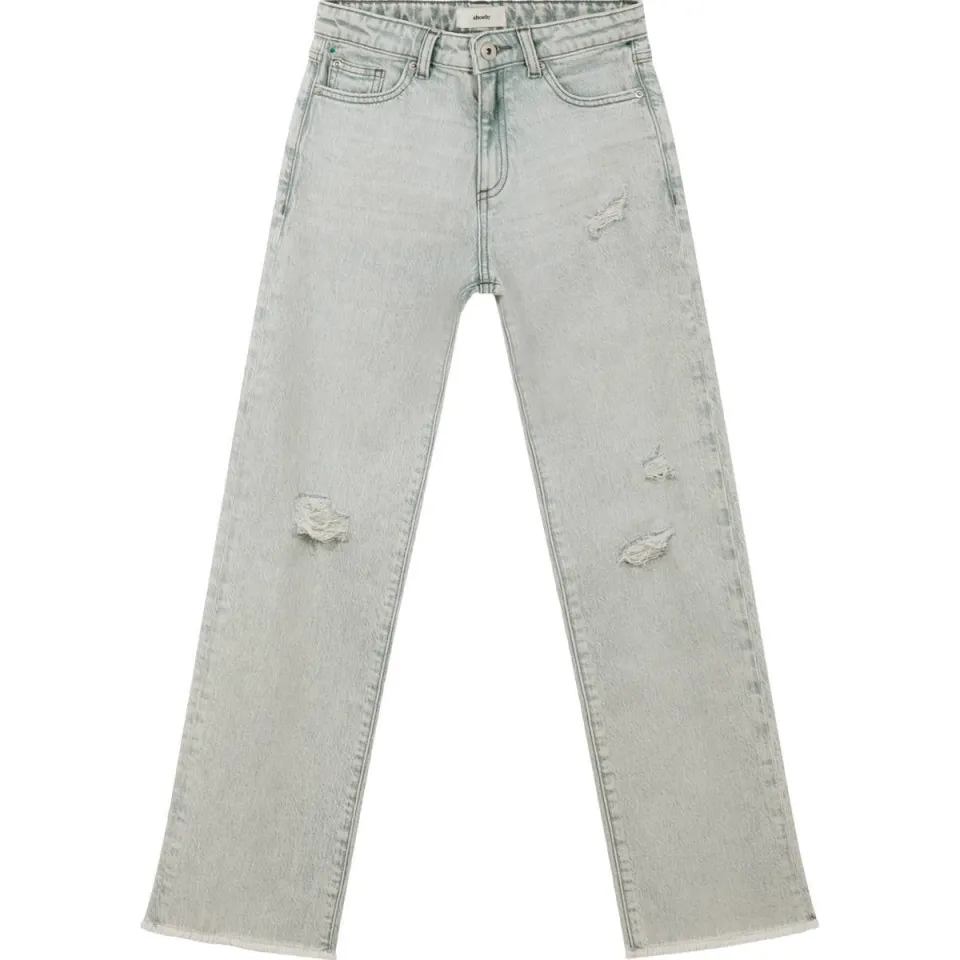Shoeby high waist straight leg jeans grey denim, foto 2