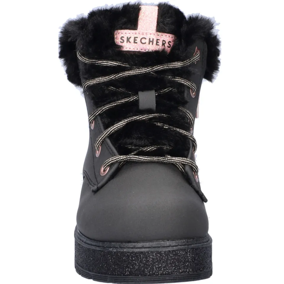 Skechers gevoerde veterboots zwart, foto 4