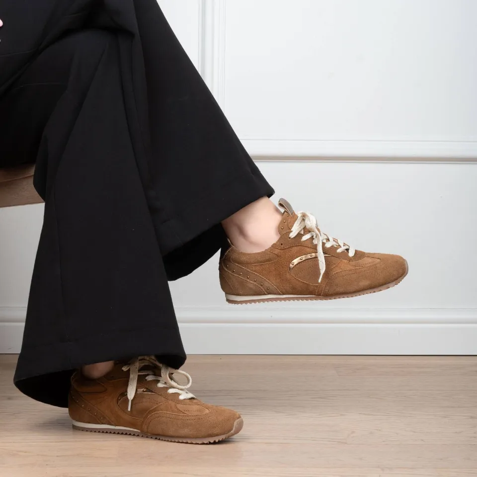 POSH by Poelman Poelman Tamara suède sneakers - beige, foto 5