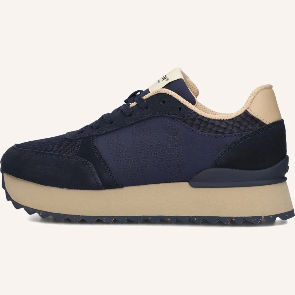 Woden Ronja Plateau sneakers donkerblauw blauw, foto 4