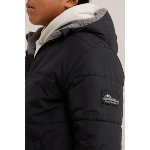 WE Fashion teddy winterjas grijs, foto 6
