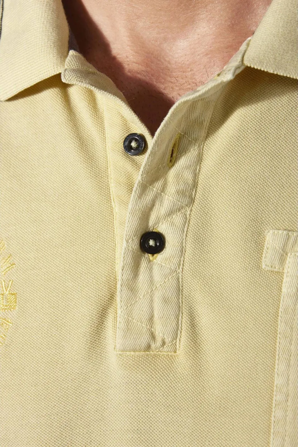 Jan Vanderstorm polo Plus Size GUNHELM lichtgeel, foto 5