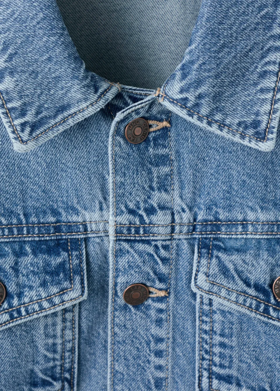 Mango denim spijkerjas medium blue denim, foto 6