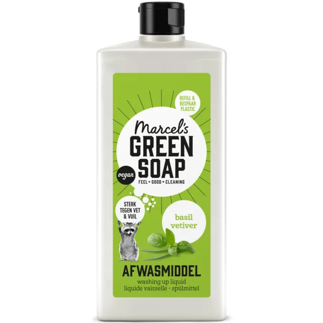 Marcels Green Soap 2+2 gratis: Marcel's Green Soap Afwasmiddel Basilicum & Vetiver Gras 500 ml