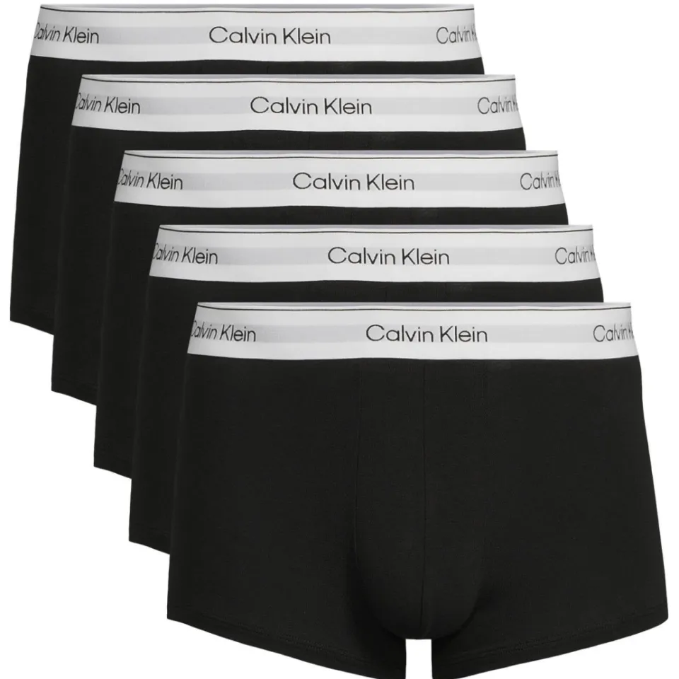 Calvin Klein low rise trunk boxershorts zwart set van 5, foto 2