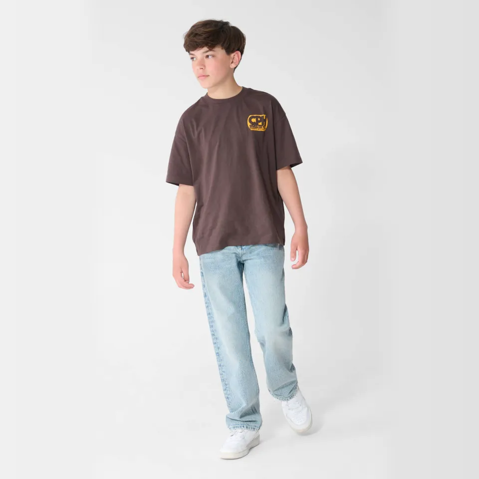 Shoeby T-shirt met backprint donkerbruin