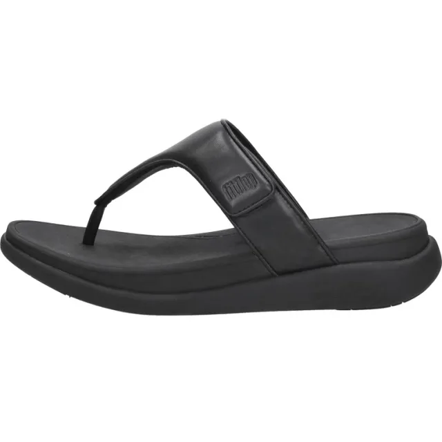 FitFlop F-mode Go Adjustable Flatform Sandals Zwart