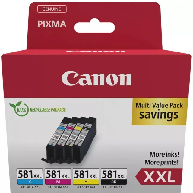 Canon Ink 1998C007 / CLI-581XXL XXL Mult zwart en kleur