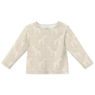 S.Oliver rechtvallende longsleeve met print beige