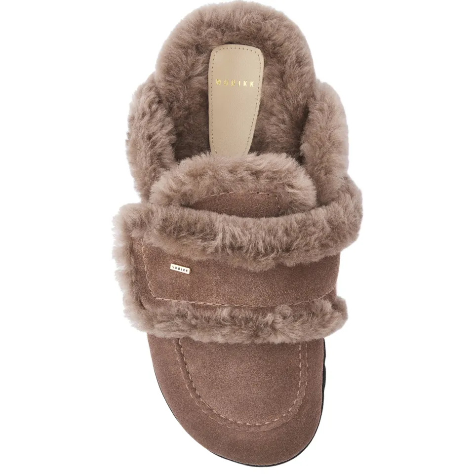 Nubikk Teddy Furry II clogs taupe, foto 4