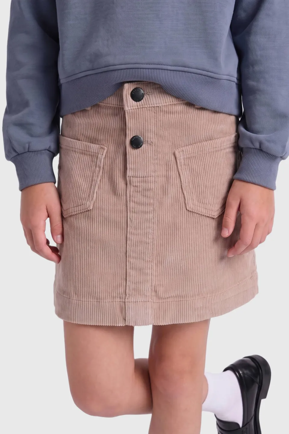 Only corduroy korte A-lijn rok beige, foto 6