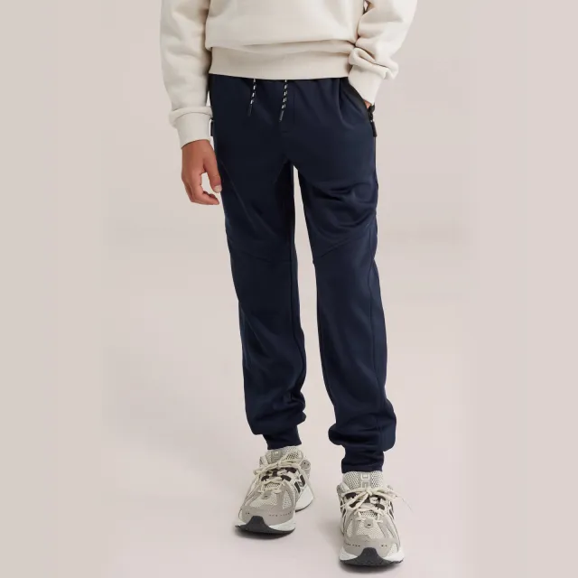 WE Fashion tapered joggingbroek donkerblauw