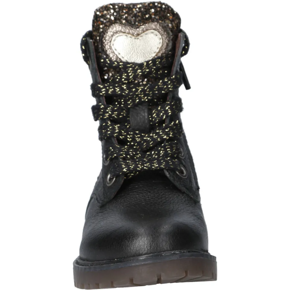 Clic! leren veterboots zwart, foto 2