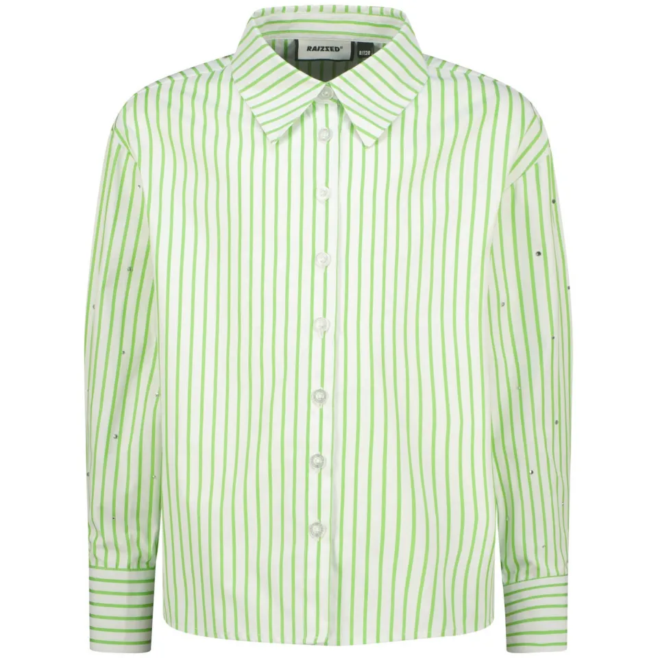 Raizzed gestreepte blouse groen, foto 2