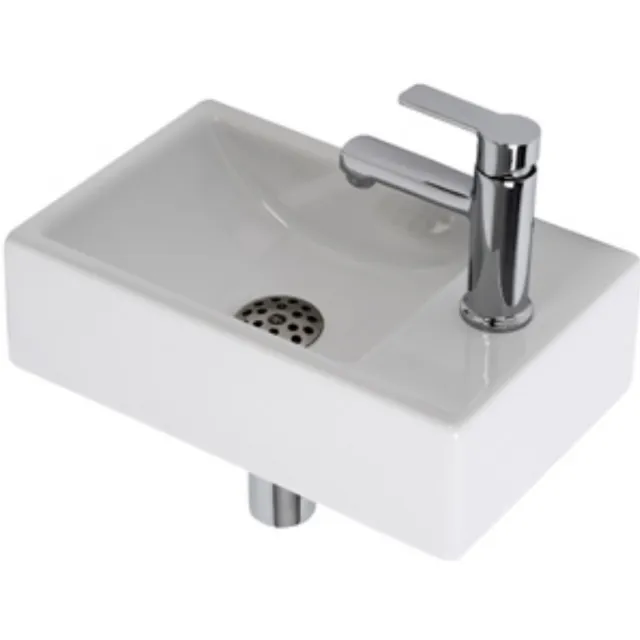 Plieger Fonteinset Houston Wit 37x23CM Kraangat Rechts