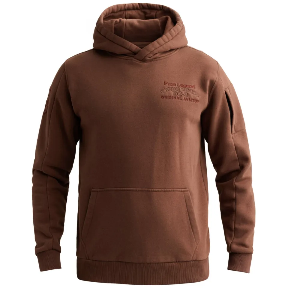 PME Legend regular fit hoodie met borduursels - bruin, foto 2